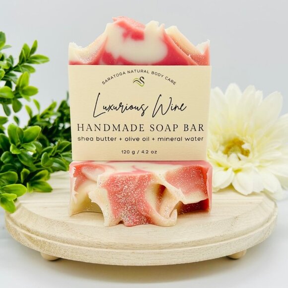 Red Wine Handmade Soap Bar Vegan Cold Process - Picture 1 of 2